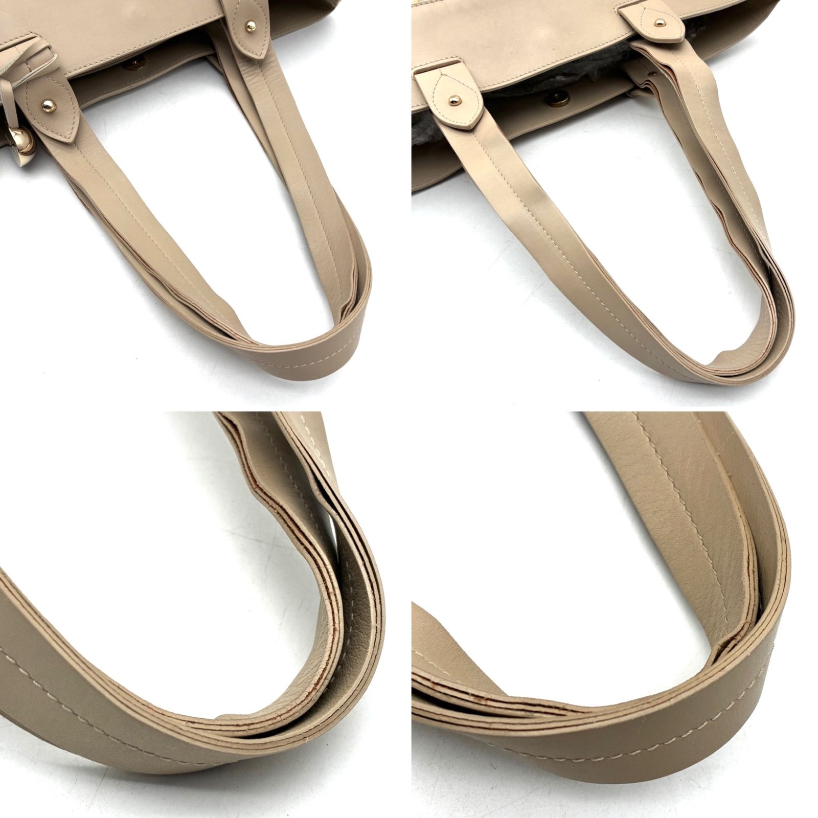 FURLA フルラ トートバッグ カゴバッグ ストロー レザー ベージュ 