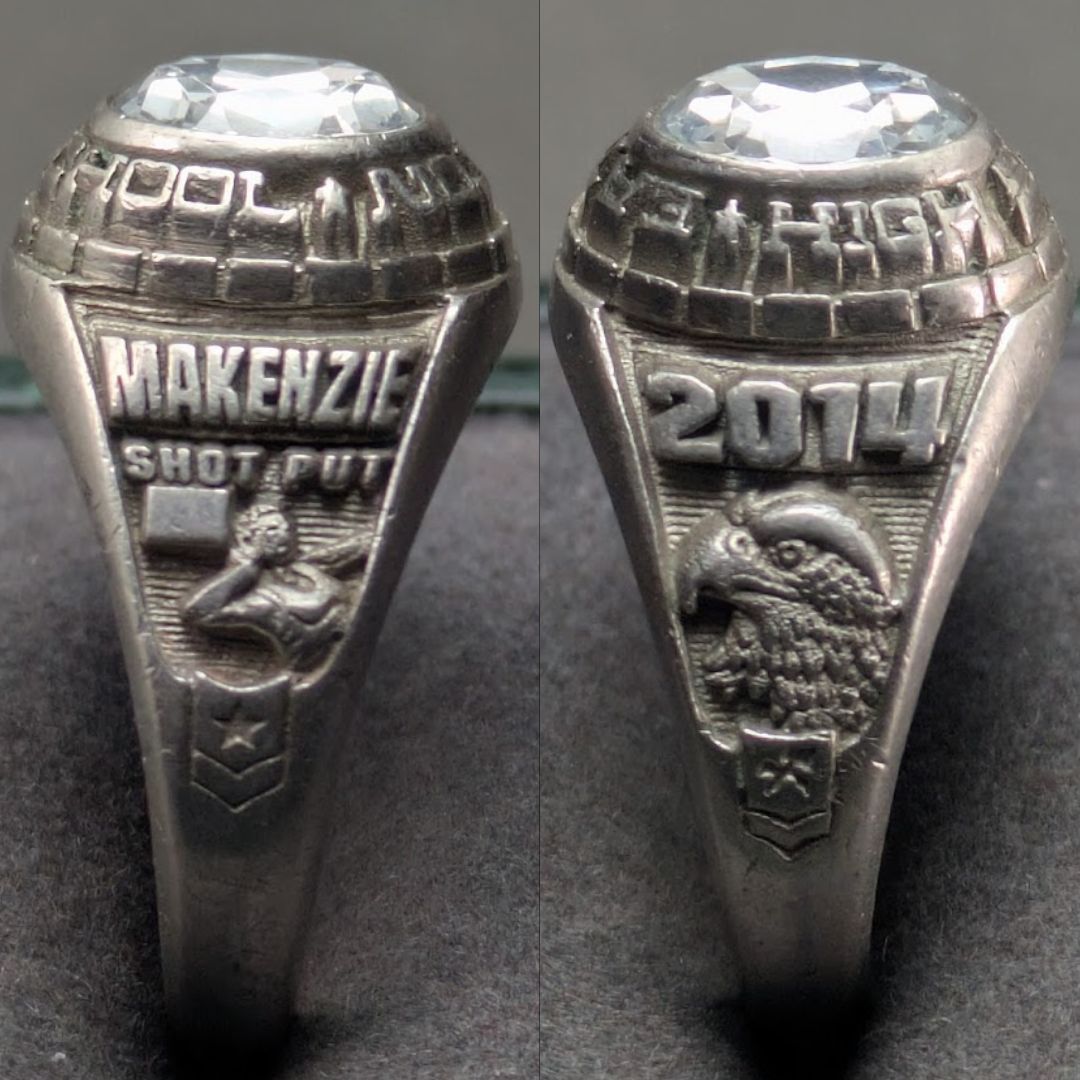 米国 JOSTENS WSE 15号 2014年 カレッジリング アメリカ製 イーグル 鷲 