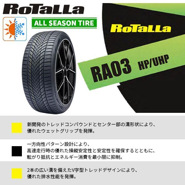 Rotalla Ra03 4本セット 175/65R15 2026年製造 新品オールシーズンタイヤ RoTaLLa SETULA 4 SEASON RA03 送料無料 ...