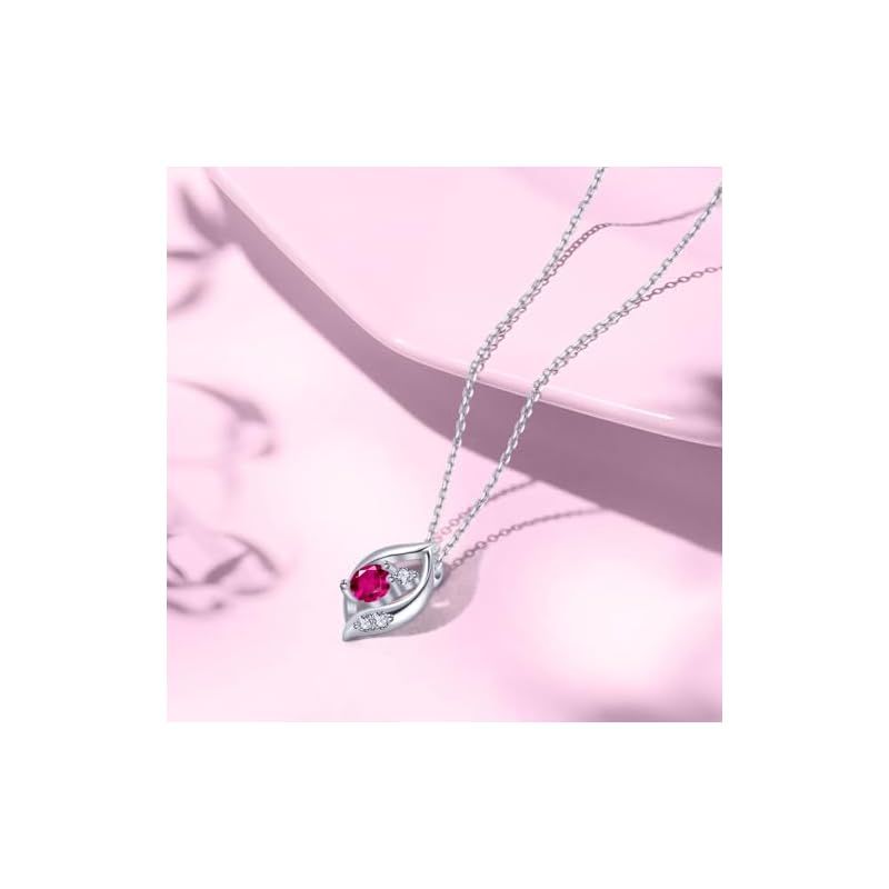 新品】 [Free bird] 誕生石 ネックレス レディース シルバー925 葉の形 