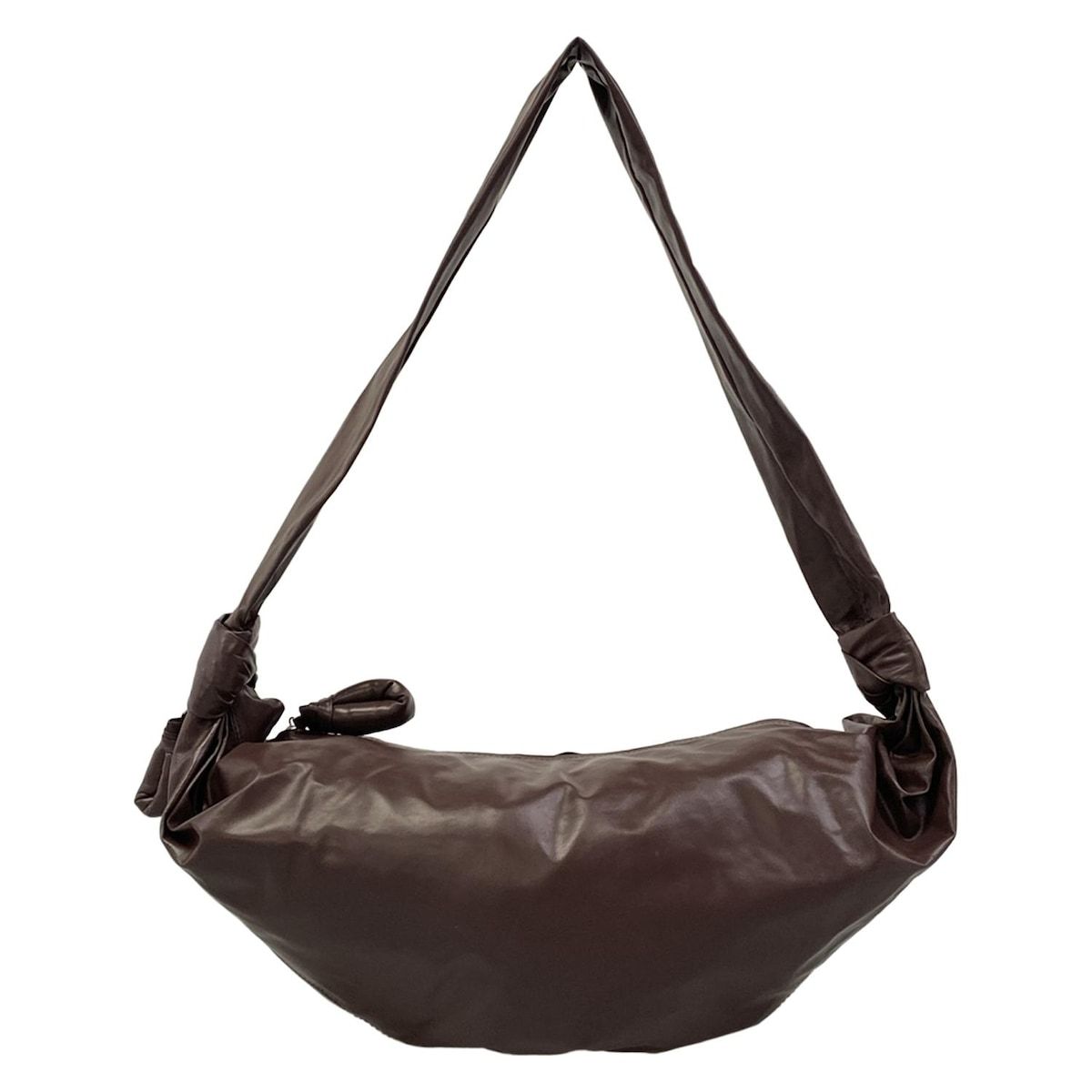 LEMAIRE(ルメール) ショルダーバッグ美品  ミディアム ソフト クロワッサンバッグ BG0091 LL0028 ボルドー レザー LEMAIRE(ルメール) ショルダーバッグ美品 ミディアム ソフト