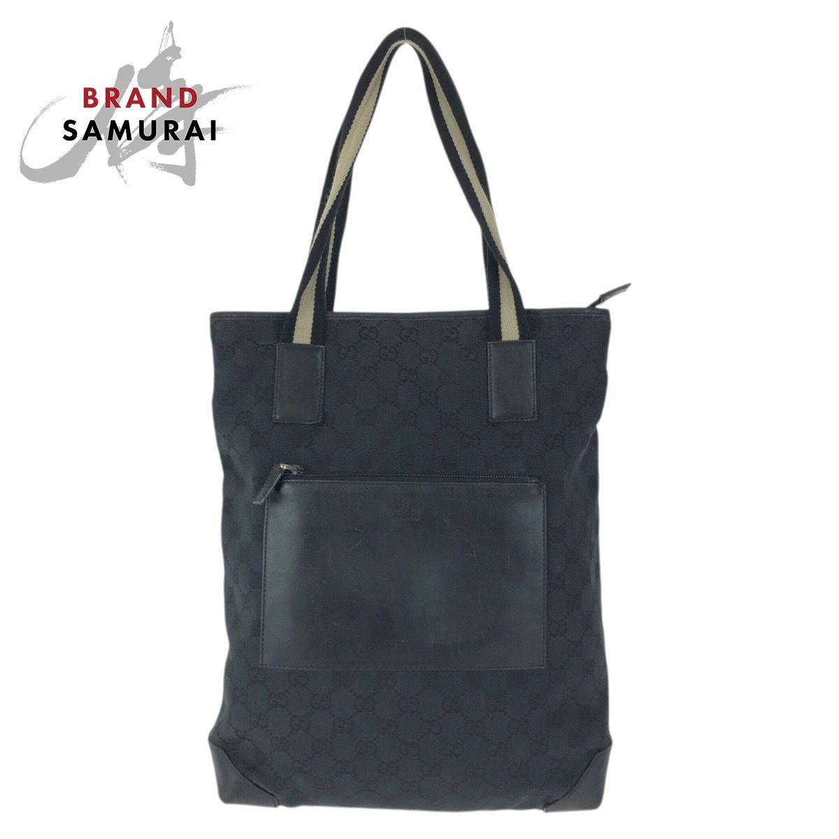 GUCCI グッチ ブラック 黒 シルバー金具 GGキャンバス/レザー 019 0401 