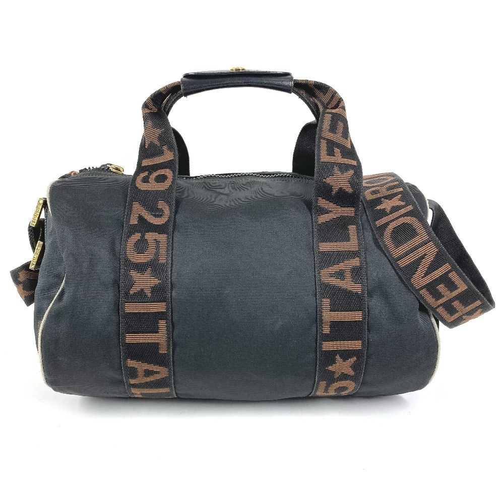 FENDI フェンディ ショルダーバッグ ロゴ ミニボストンバッグ ナイロン 