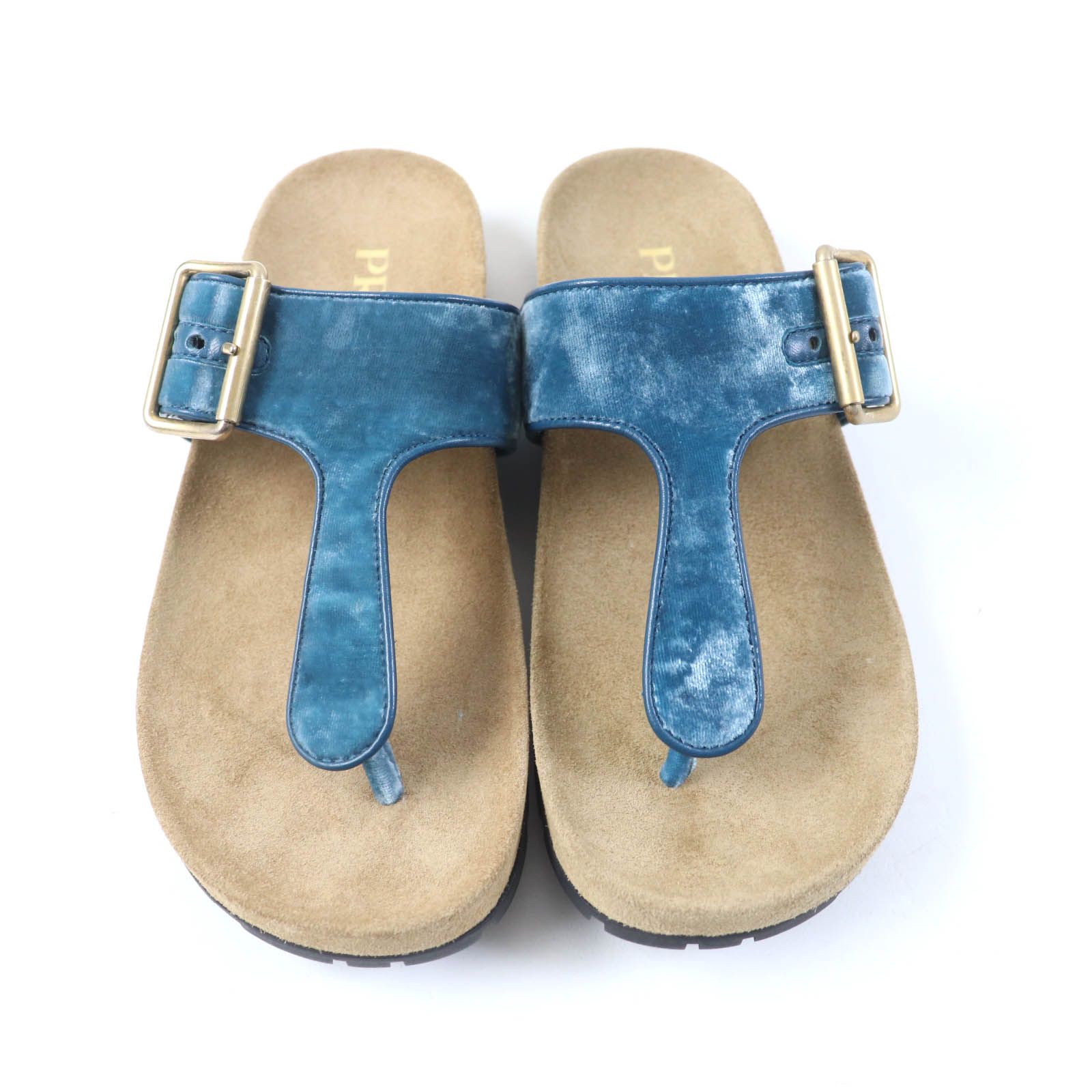 極美品☆PRADA プラダ 1Y392I ベルトデザイン トング サンダル 