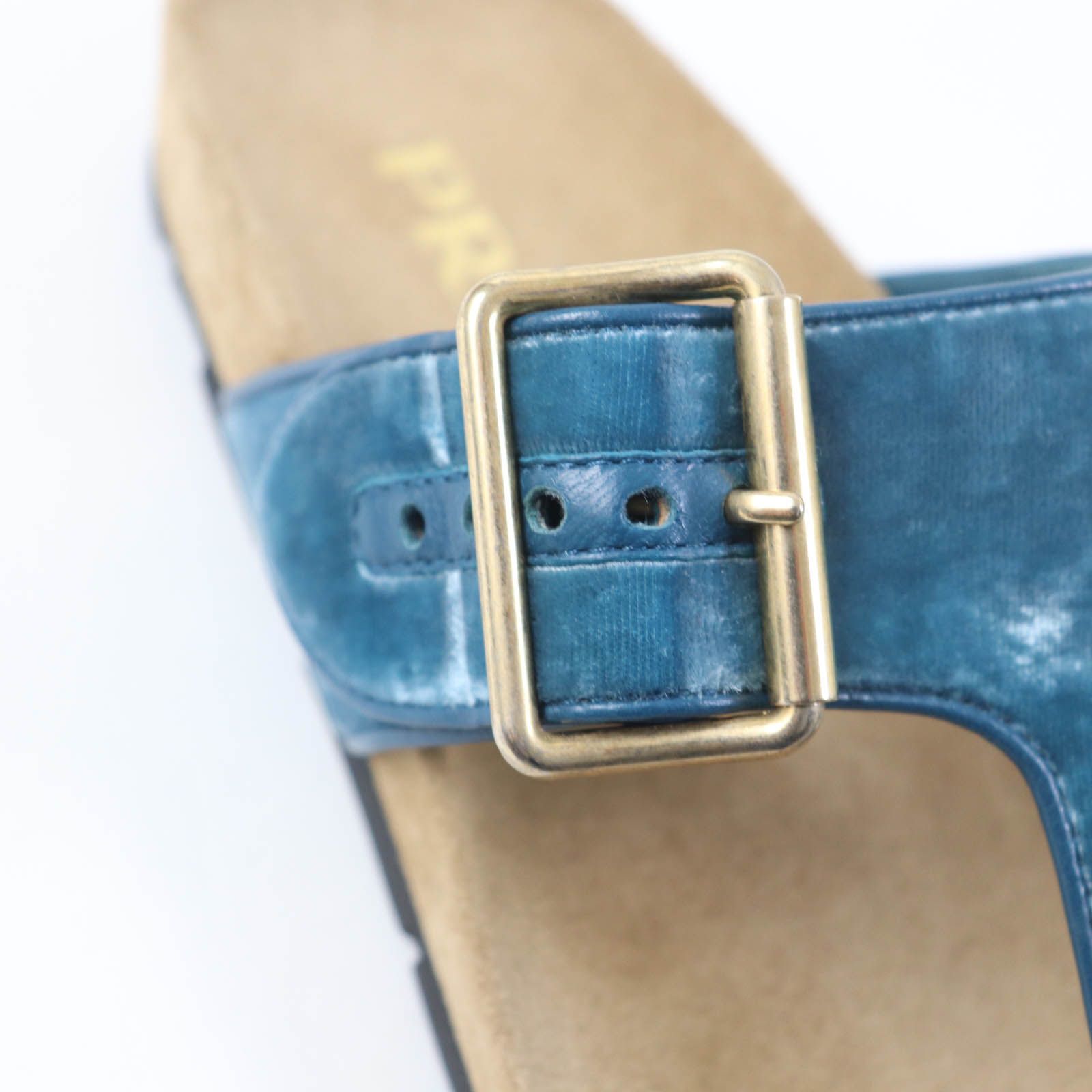 極美品☆PRADA プラダ 1Y392I ベルトデザイン トング サンダル 