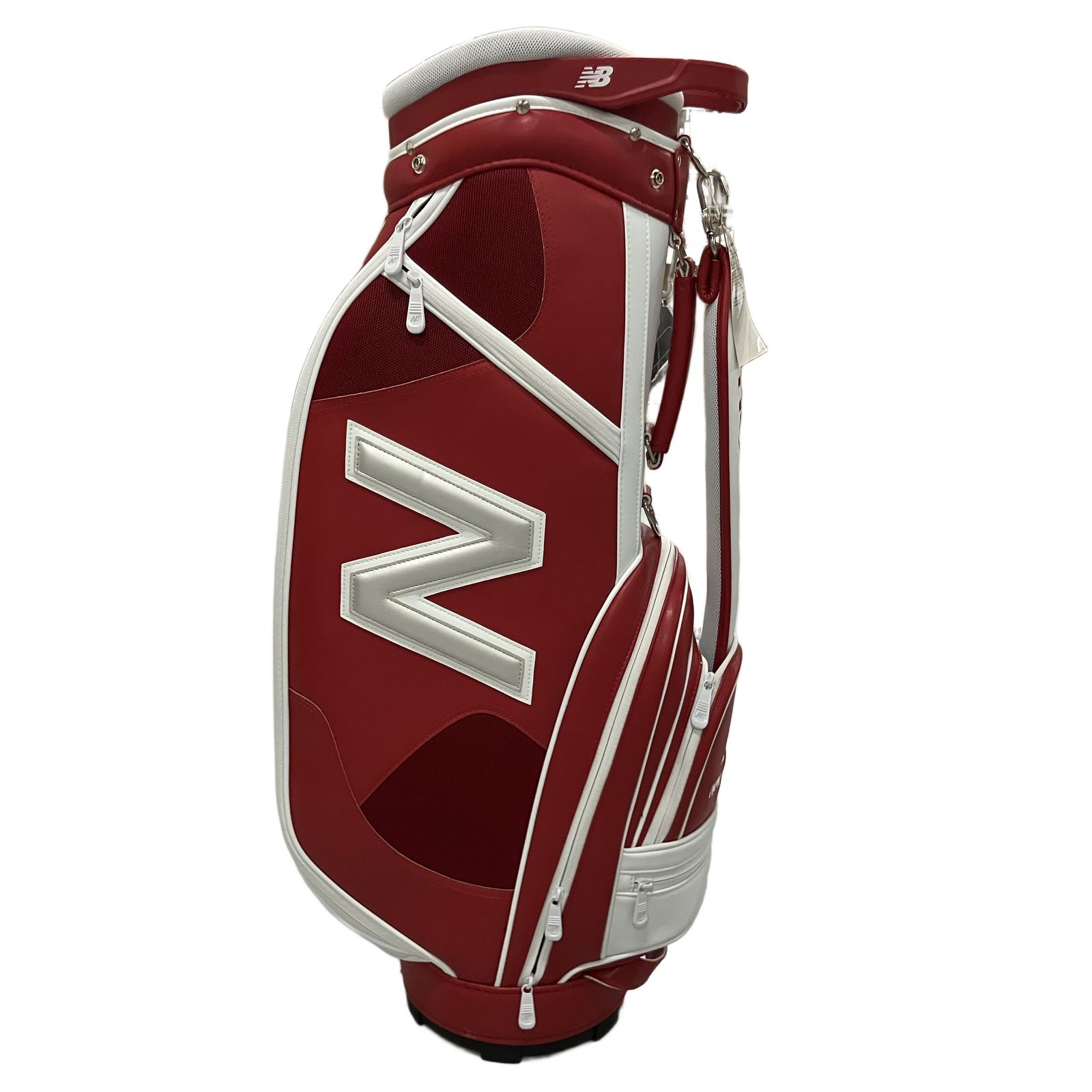  New Balance キャディバッグ 012-8980002 赤×白 5分割 ゴルフ用品 B11089314 ゴルフシューズ ゴルフバッグ キャディバッグ ゴルフ
