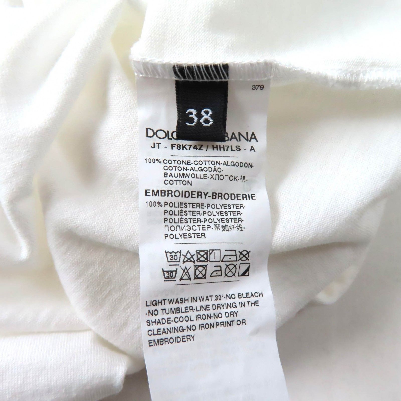極美品☆DOLCE&GABBANA ドルチェ＆ガッバーナ F8K74Z/HH7LS コットン