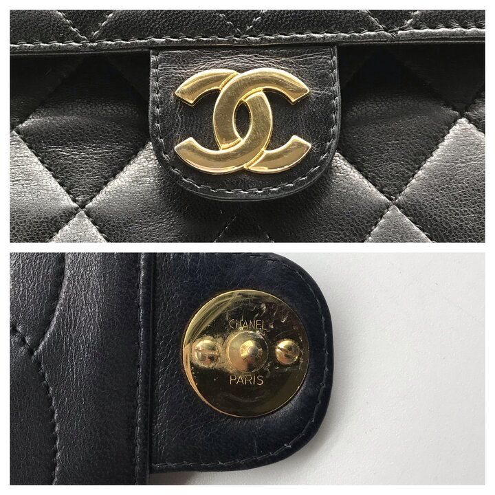 超美品 CHANEL シャネル ココマーク マトラッセ レザー ラムスキン プッシュロック チェーン ショルダー バッグ ブラック a12401 超美品 CHANEL シャネル ココマーク マトラッセ レザー ラムスキン