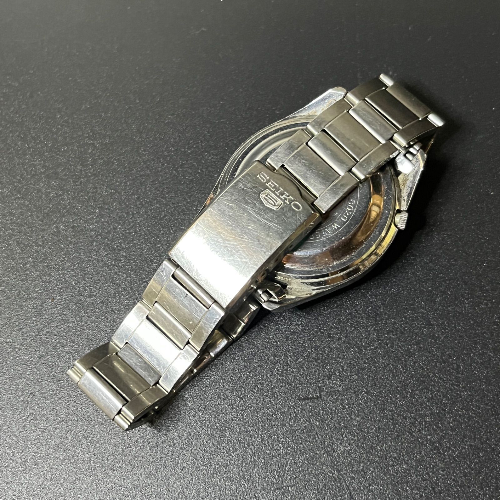 稼働品】SEIKO 5 自動巻き 時計 6119-8020 21ジュエル ステンレス 