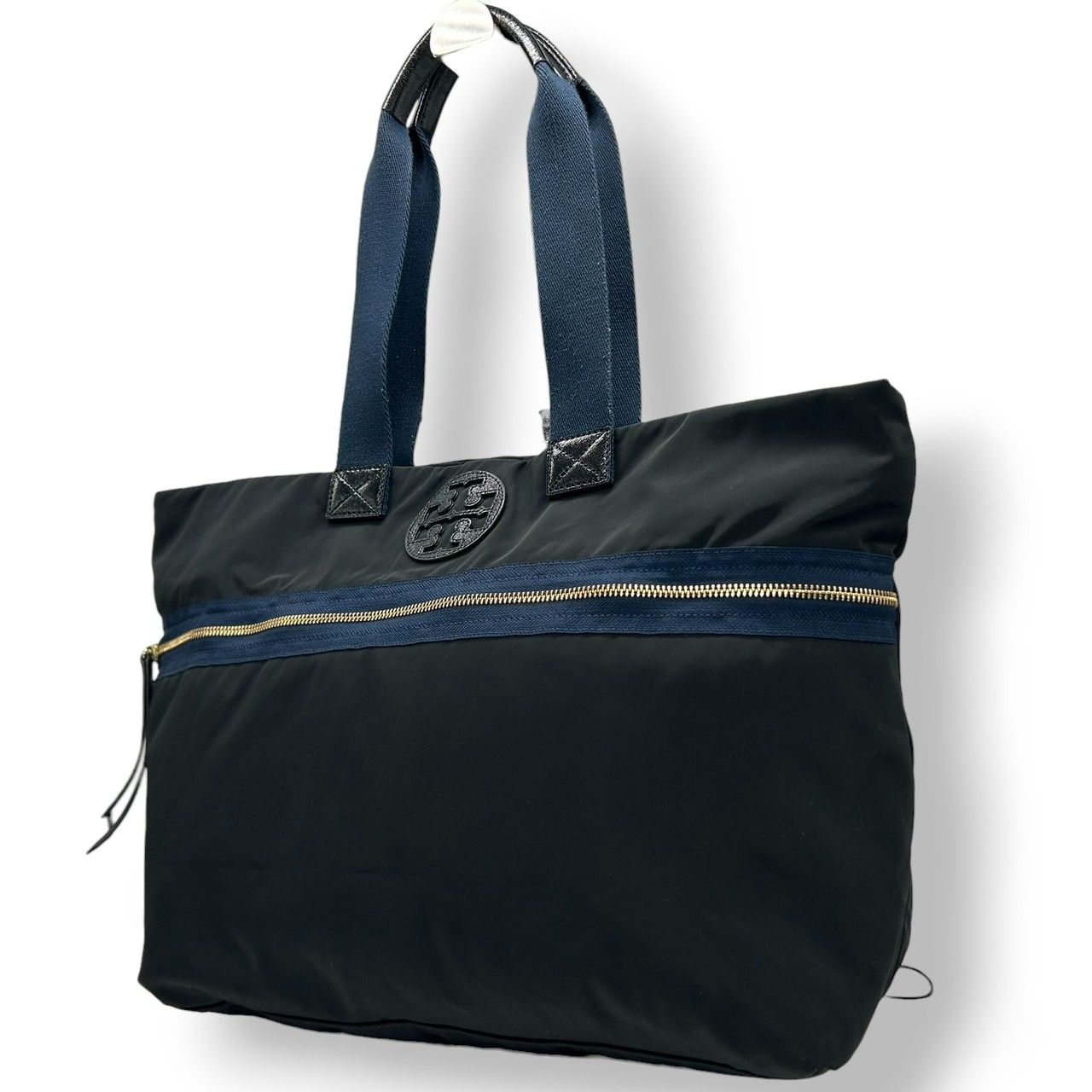 美品】トリーバーチ TORY BURCH トートバッグ ナイロン レザー