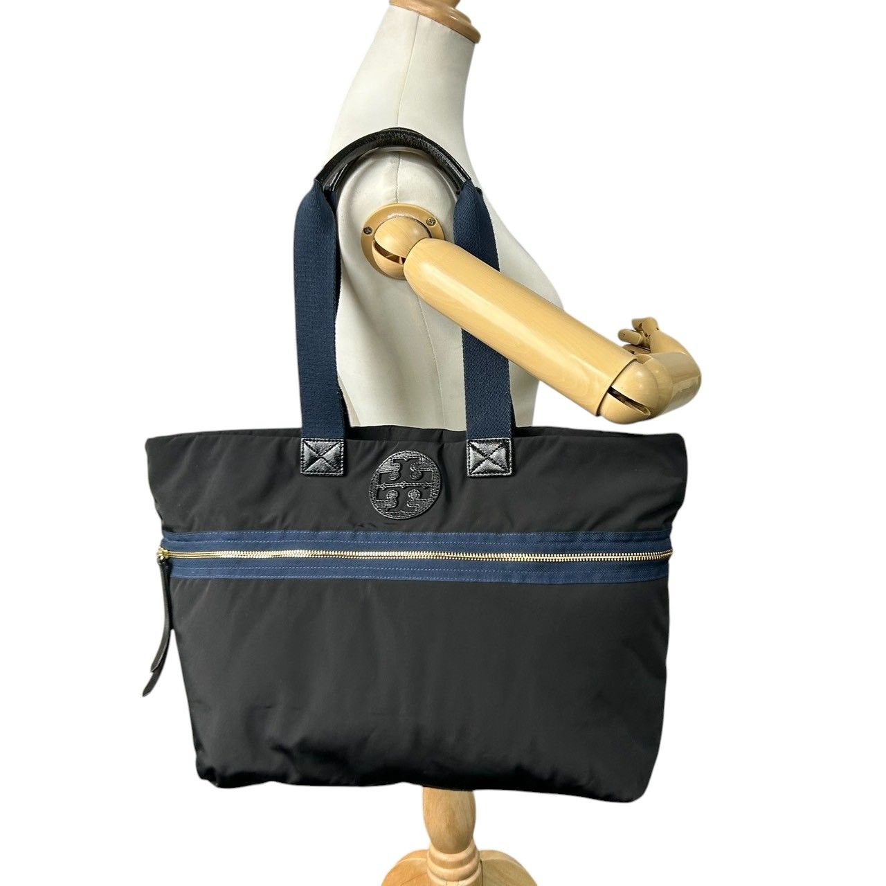 美品】トリーバーチ TORY BURCH トートバッグ ナイロン レザー