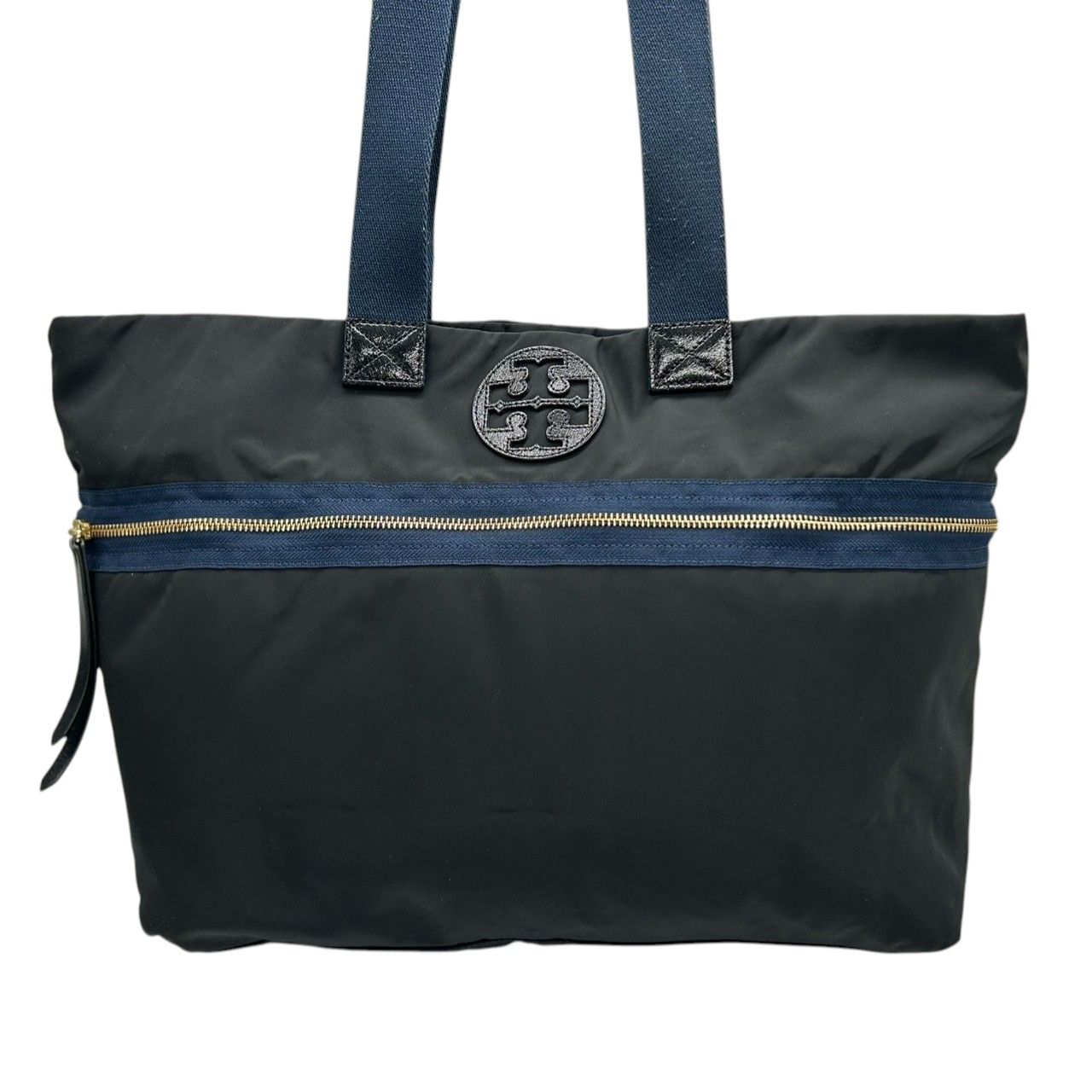 美品】トリーバーチ TORY BURCH トートバッグ ナイロン レザー 
