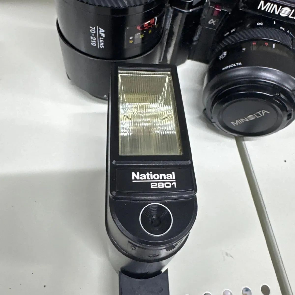 中古】フイルムカメラ5台 望遠レンズ1台 ストロボ1台 昭和レトロ 