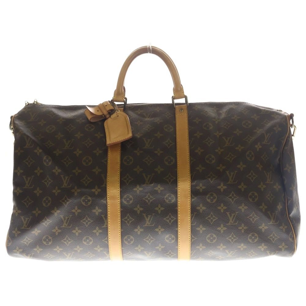 LOUIS VUITTON (ルイヴィトン) モノグラム キーポル55 ブラウン PVC 