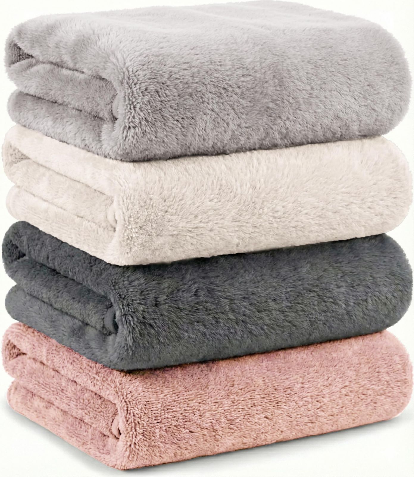 【特価商品】セット 4枚セット マイクロファイバー 厚手 速乾 バスタオル 小さめ Bath Towel ミニバスタオル Mofuwa (アソート02 4枚 バスタオル)