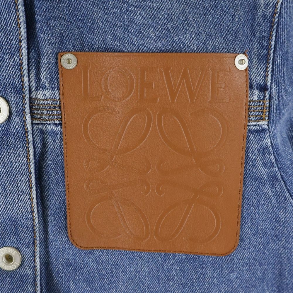 LOEWE (ロエベ) アナグラムレザーパッチ デニム ワーク LOEWE (ロエベ) アナグラムレザーパッチ デニム ワーク