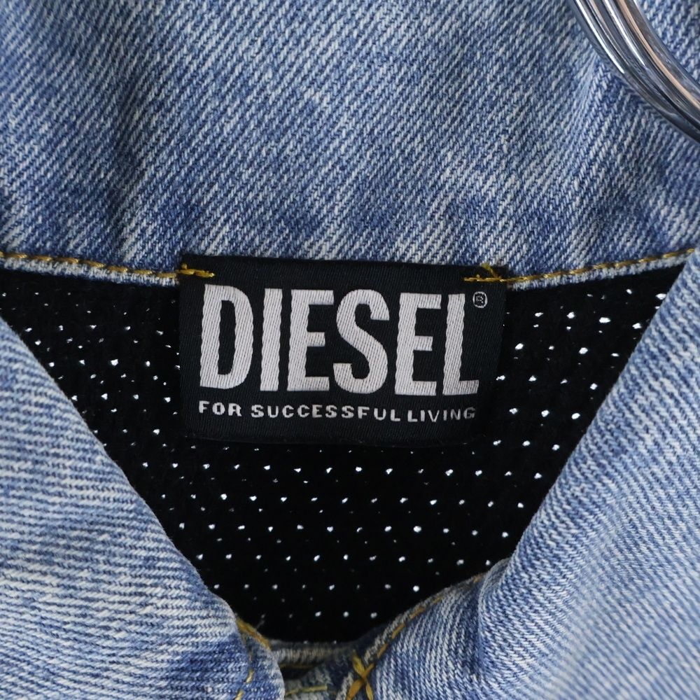 DIESEL (ディーゼル) K-BRIDGE ウォッシュド デニム 切替 ニット