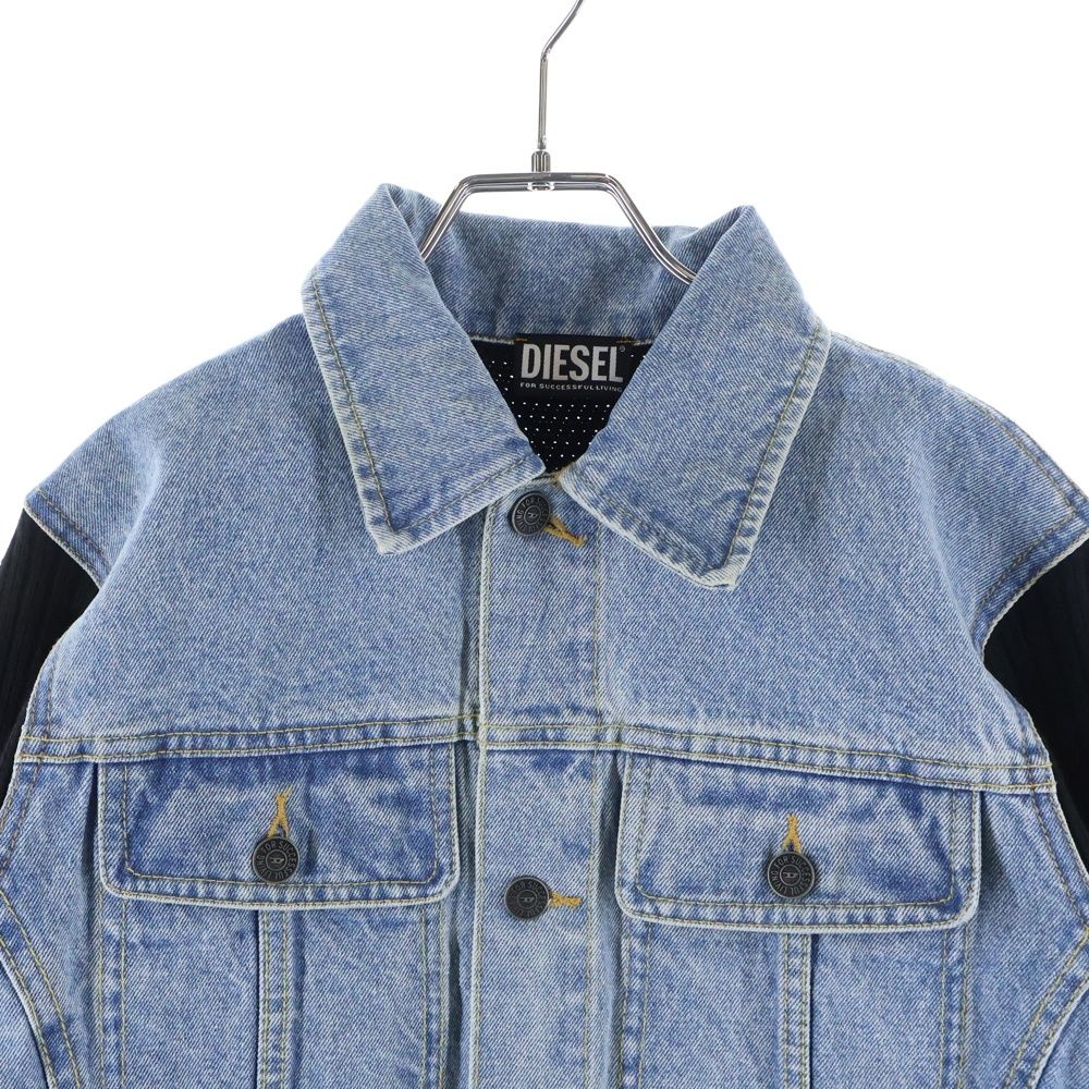 DIESEL (ディーゼル) K-BRIDGE ウォッシュド デニム 切替 ニット