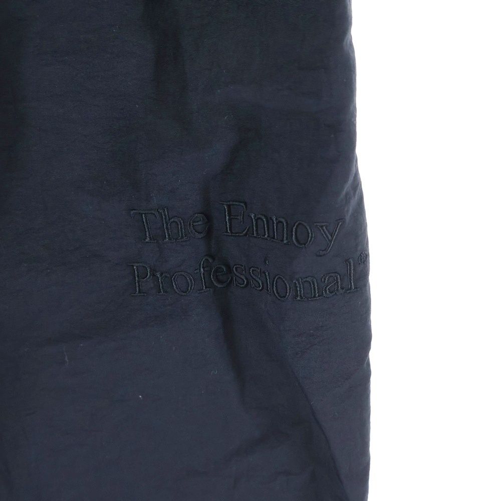 The Ennoy Professional エンノイプロフェッショナル 23SS エンブロイダリーロゴ ウエストゴム ドローコード ナイロンパンツ ブラック SS23BRENPT01LV The Ennoy Professional (エンノイプロフェッショナル) 23SS エン