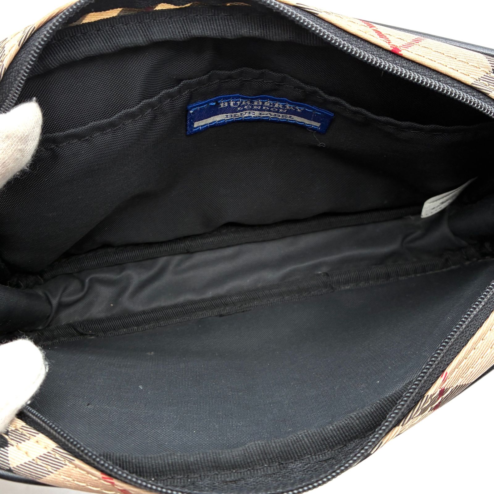 美品 BURBERRY バーバリー ノバチェック アクセサリーポーチ