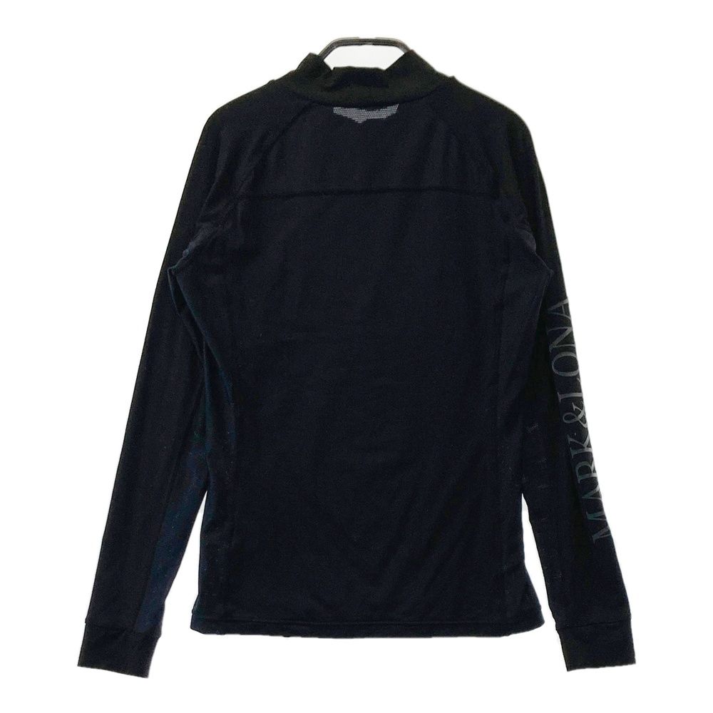 サイズ：38 MARK&LONA マークアンドロナ MCW-2A-AU51 ハイネック 長袖 インナーTシャツ  ブラック系 [240101659963] ゴルフウェア レディース ストスト サイズ：38 MARK&LONA マークアンドロナ MCW-2A-AU51 ハイネック 長袖
