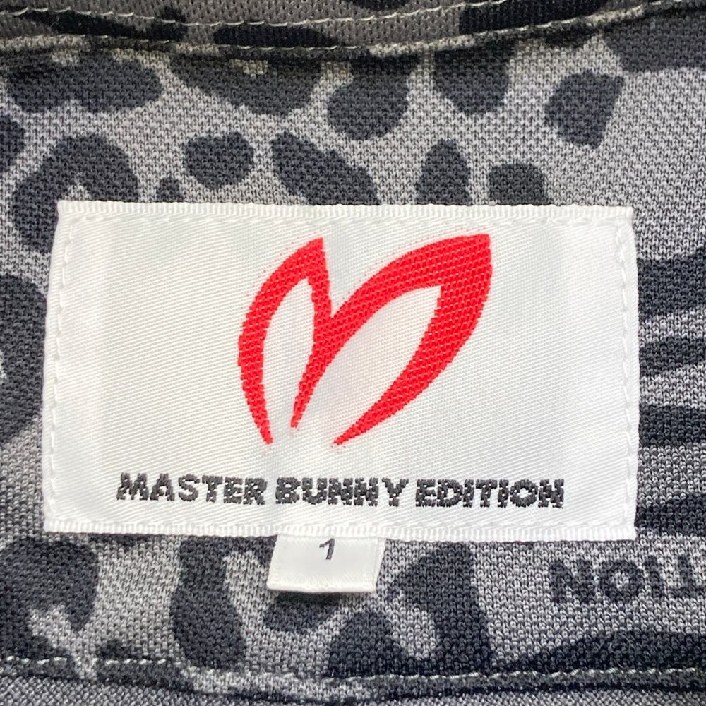 MASTER BUNNY マスターバニーエディション 長袖ポロシャツ 総柄 リンクスロゴジャカード 長袖ポロシャツ(長袖シャツ・ポロシャツ
