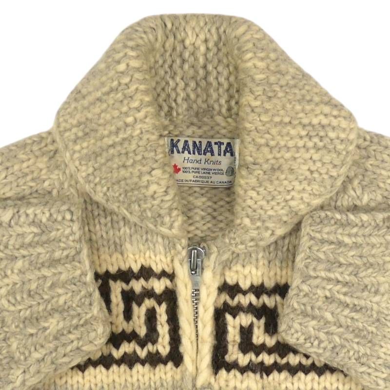 カウチンセーター kanata ニット XL カナダ製 カナタ ウール ハンド 