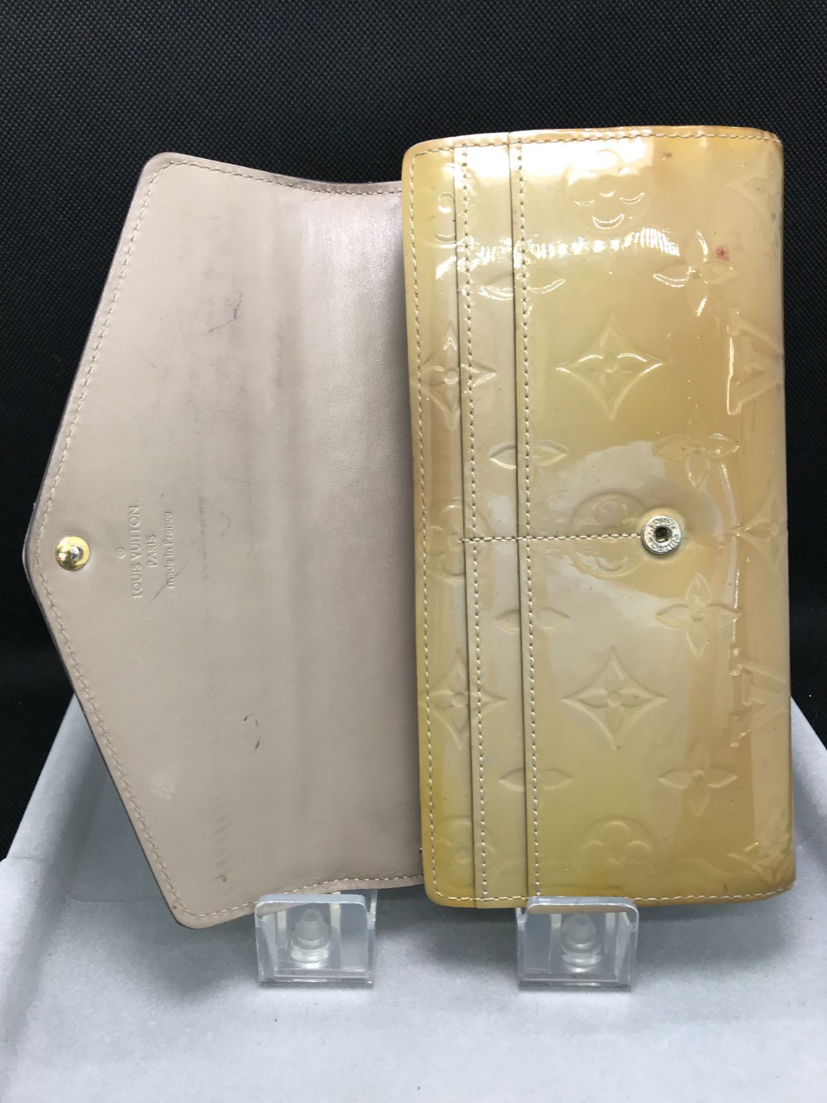 Louis Vuitton ルイヴィトン 長財布 ヴェルニ ベージュ系 3121 - メルカリ