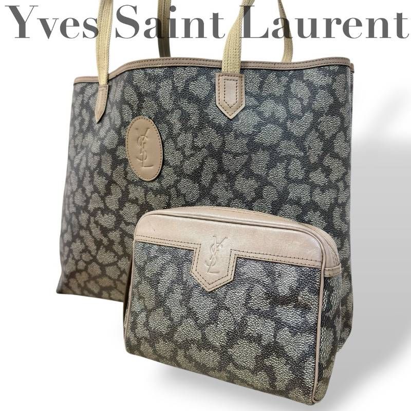 Yves Saint Laurent イヴ・サンローラン☆トートバッグ ポーチ付き 