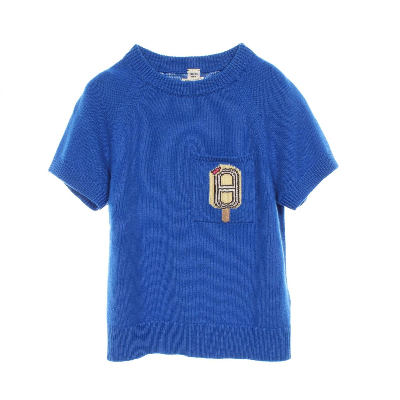 エルメス HERMES ニット FUNNY ICE CREAM カシミヤ 半袖ニット 