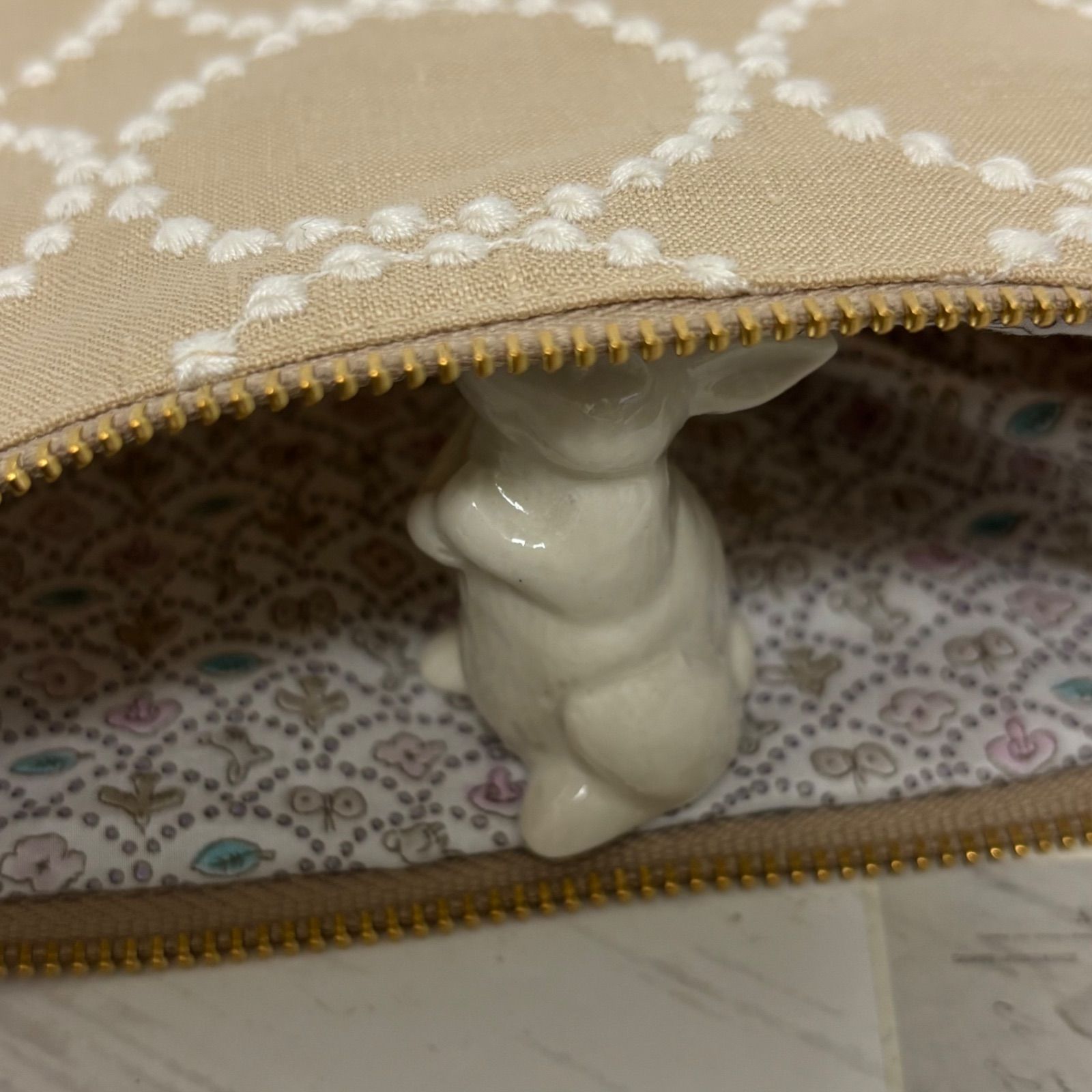 ハンドメイド ミナペルホネン タンバリン ベージュのポーチ - メルカリ