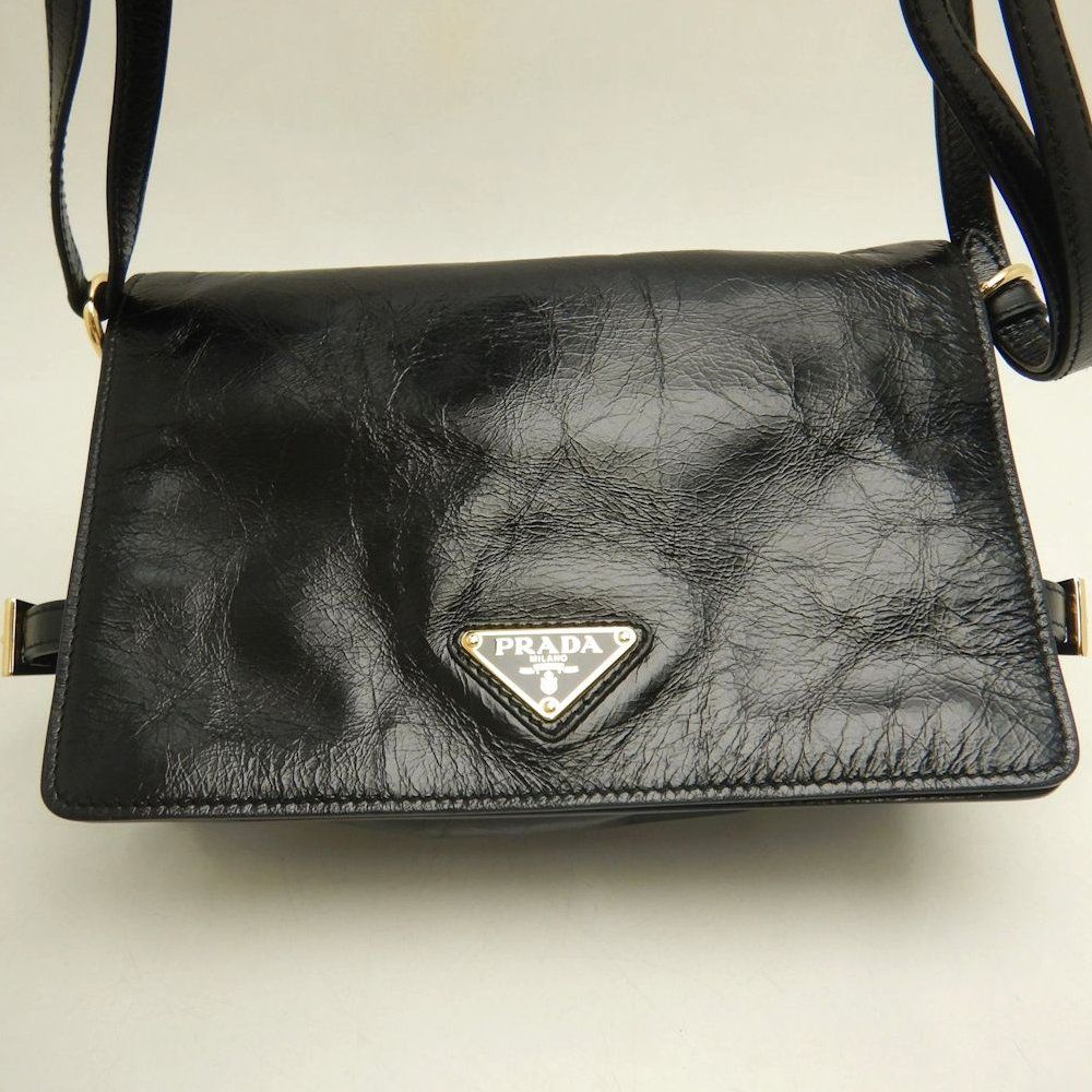 PRADA プラダ 1BD082 ショルダーバッグ ソフトルックスレザー NERO