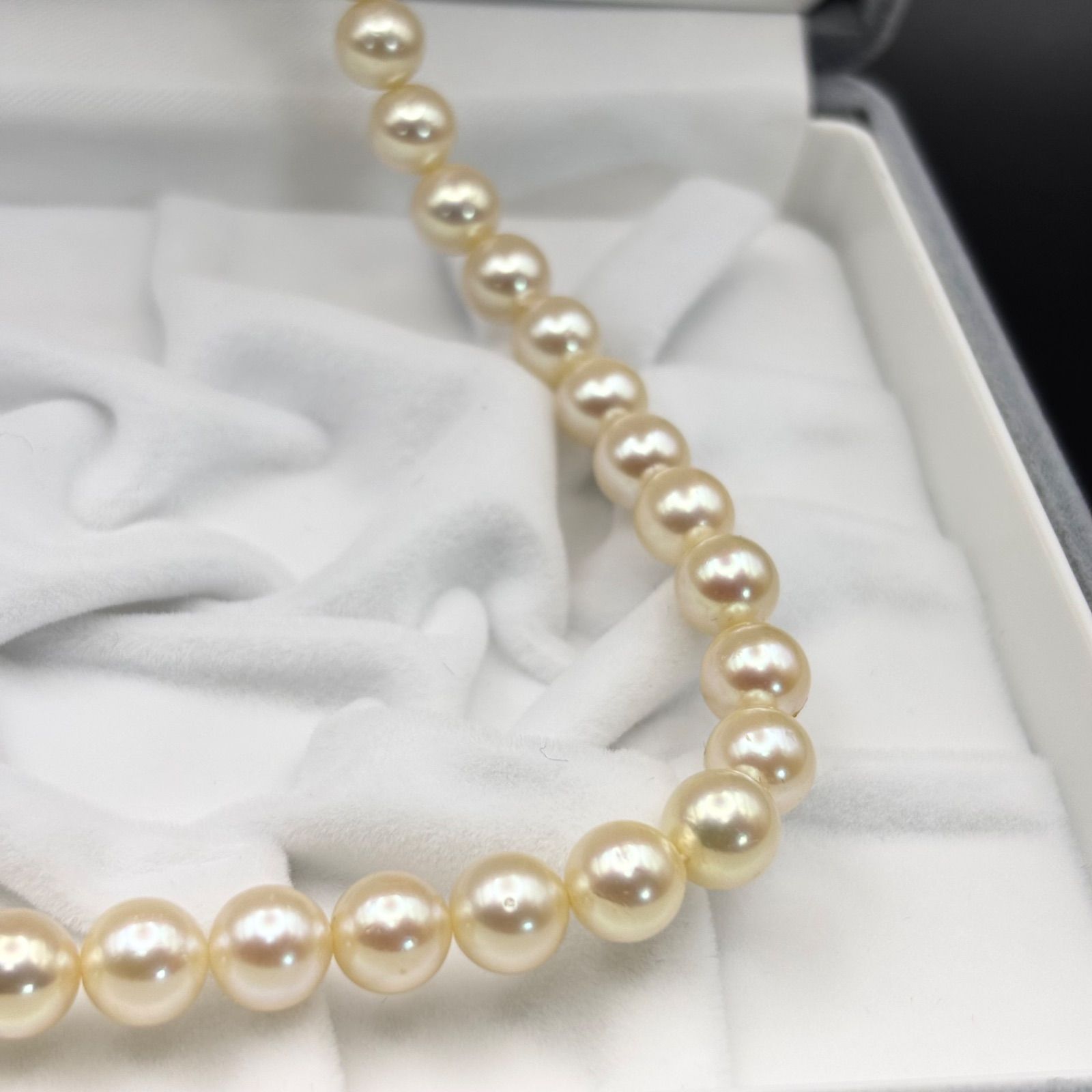 本真珠】パール ネックレス 約7.2mm シルバー刻印 pearl necklace 