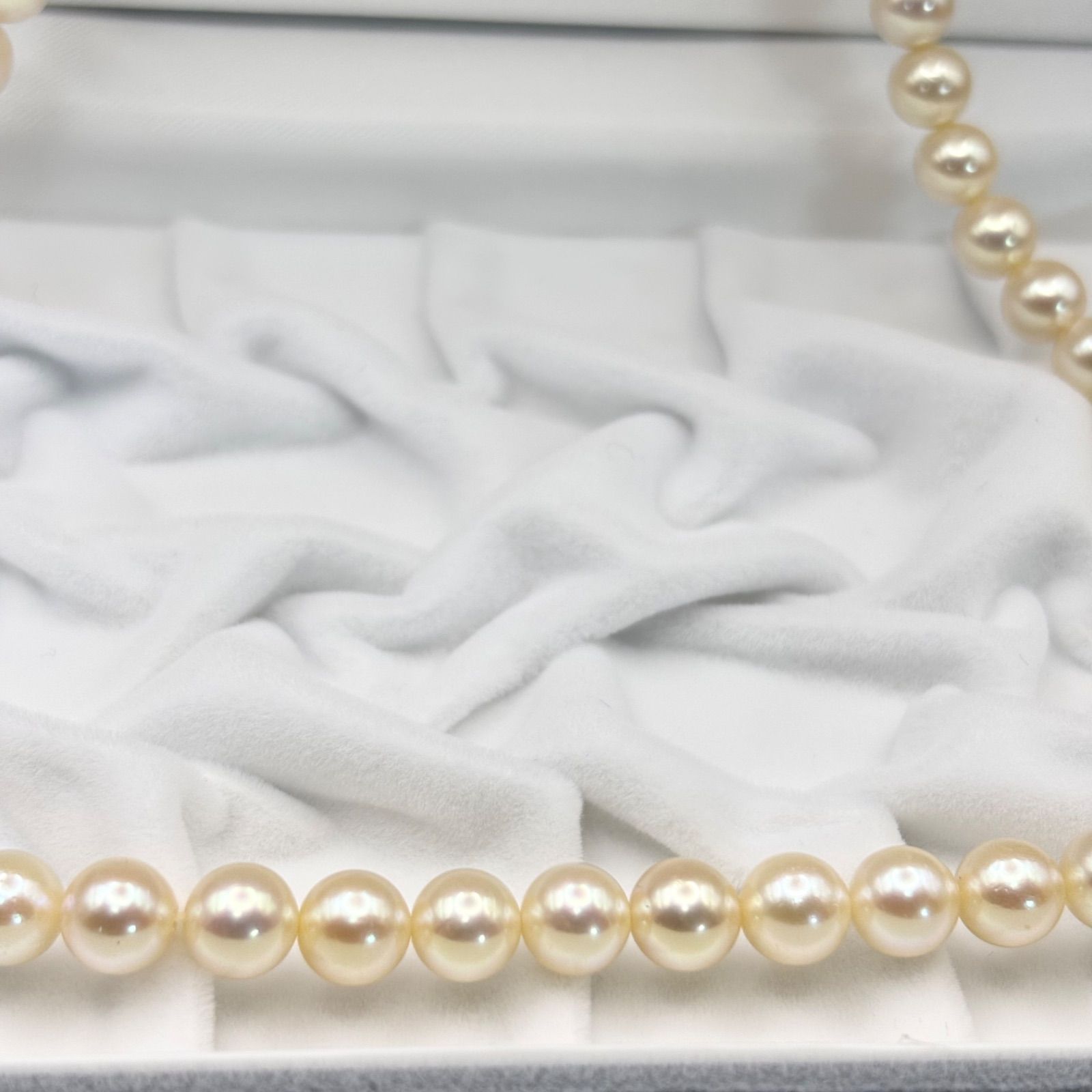 本真珠】パール ネックレス 約7.2mm シルバー刻印 pearl necklace 