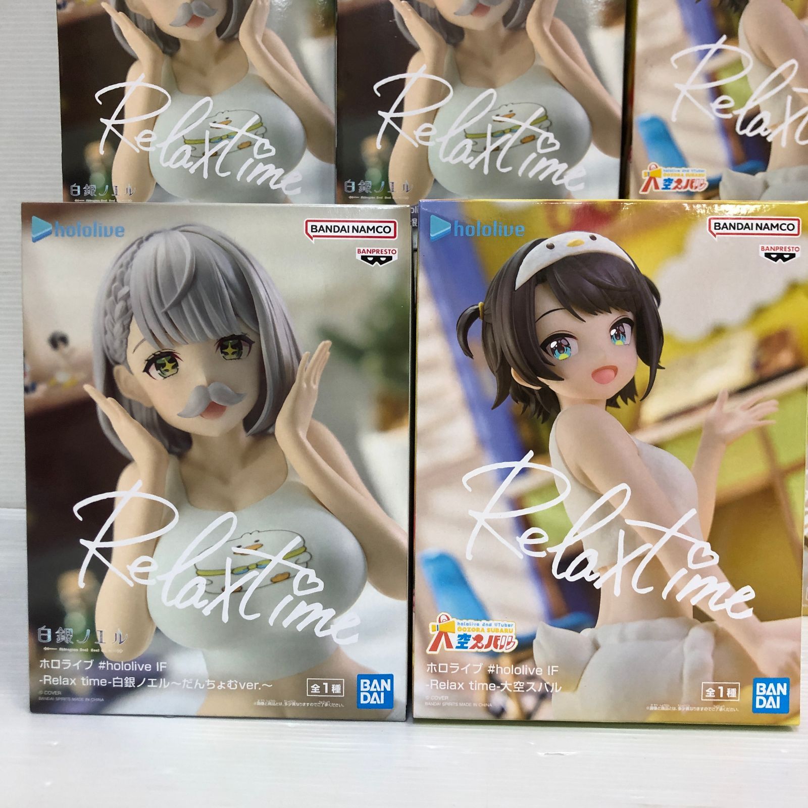 △ホロライブ Relax time 白銀ノエル&大空スバル フィギュア 2種16個