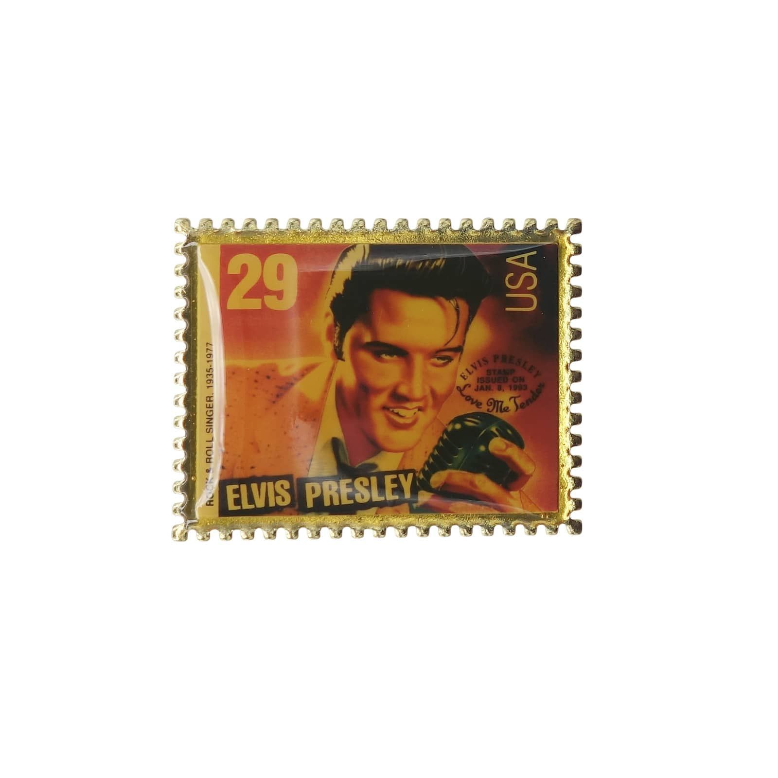 ELVIS PRESLEY エルヴィス・プレスリー USA 29c 切手型 ラペルピン