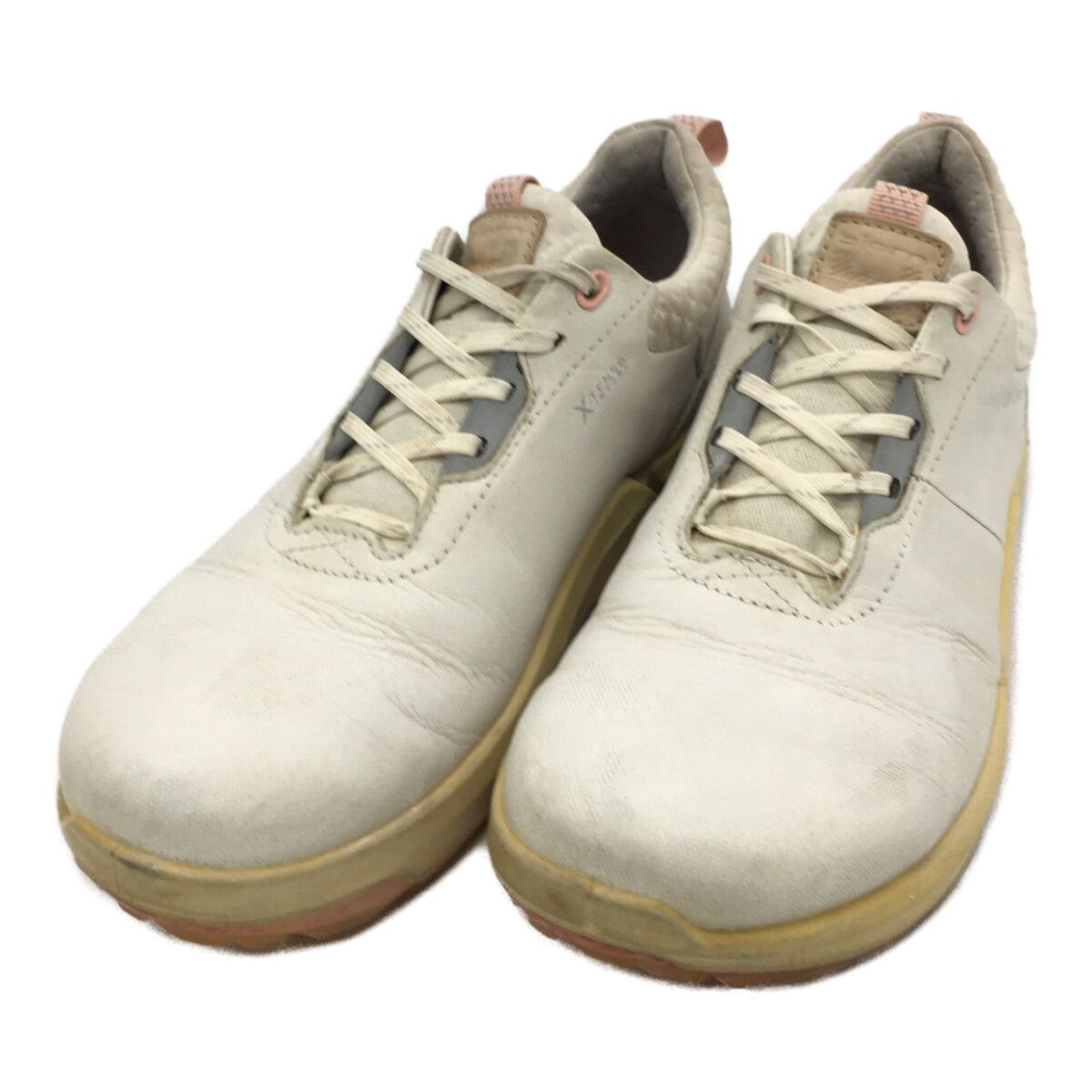 中古 エコー ecco ゴルフシューズ 36 23cm オフホワイト ピンク biom 