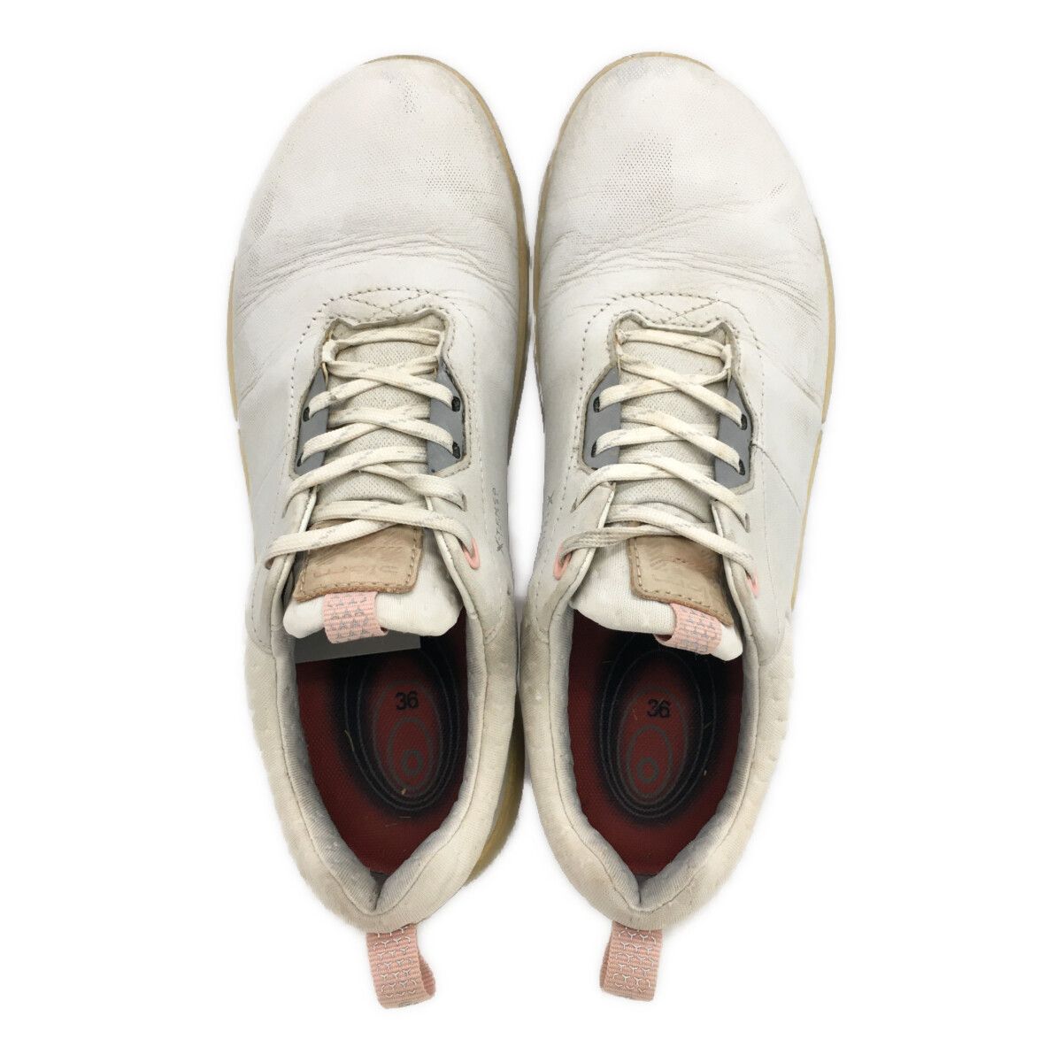 ECCO - coco 中古 エコー ecco ゴルフシューズ 36 23cm オフホワイト ピンク biom スパイクレス 紐タイプ [10820359044] 中古 エコー ecco ゴルフシューズ 36 23cm オフホワイト ピンク biom