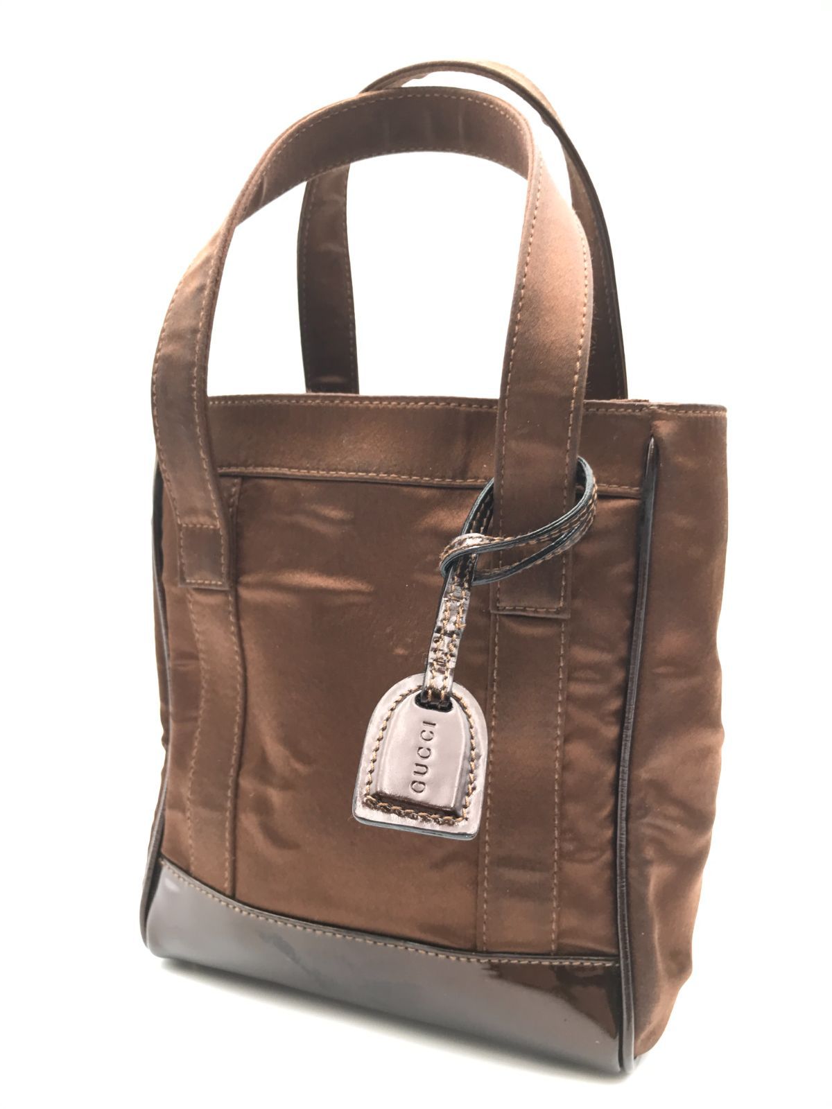 GUCCI　グッチ　ミニトートバッグ　ナイロン×パテント　1171