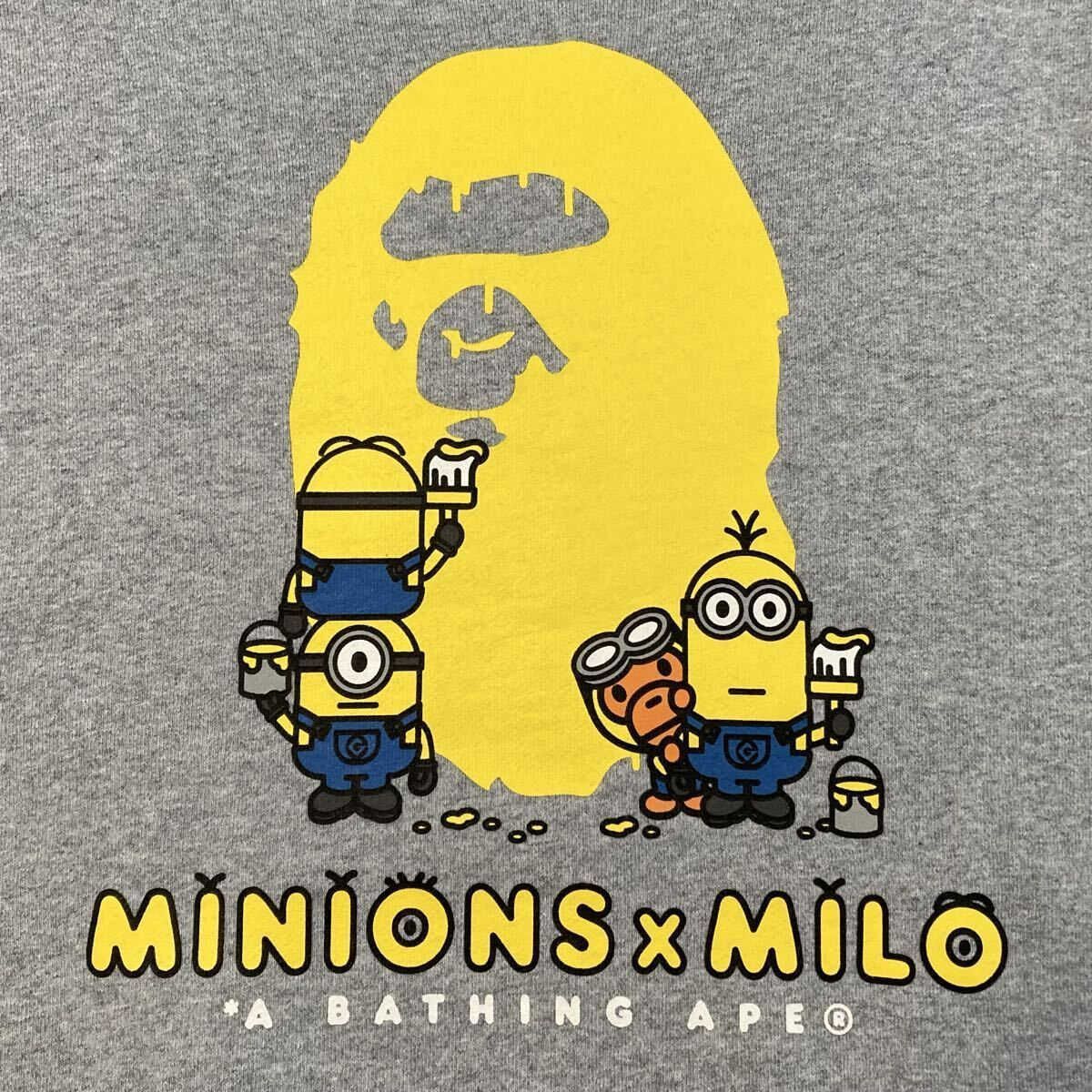 MINIONS × マイロ 長袖スウェット Mサイズ グレー a bathing ape BAPE