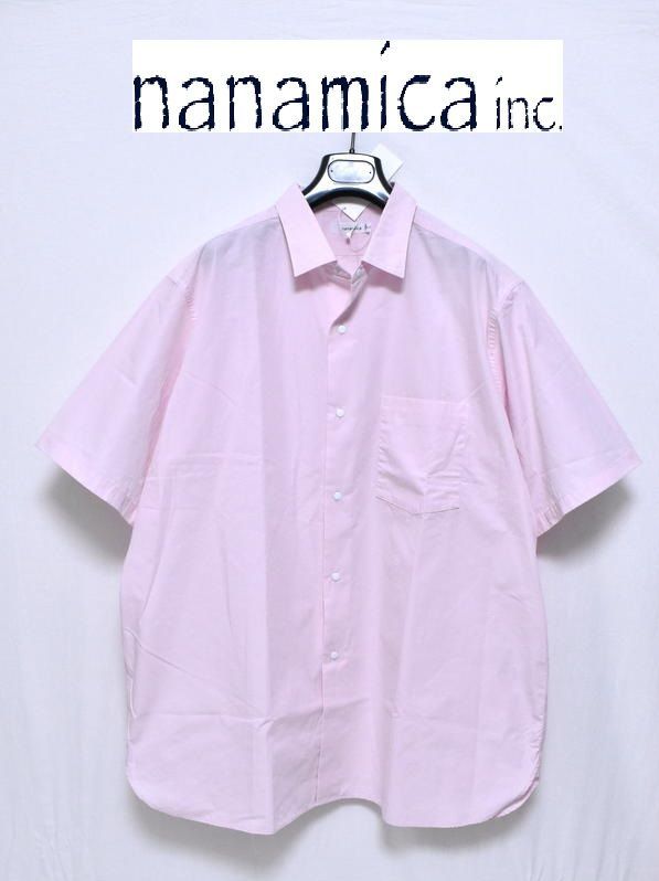 美品 nanamica SUGS405 半袖シャツ M ピンク 定価2万5300円】新品 nanamica Regular Collar Wind S/S Shirt【L