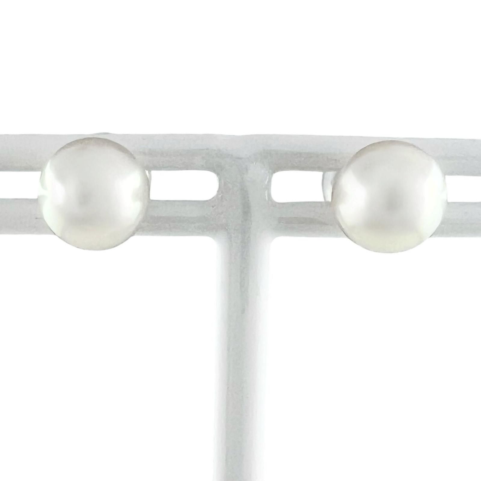 美品 ノーブランド ピアス Pt900プラチナ シルバー レディース パール 
