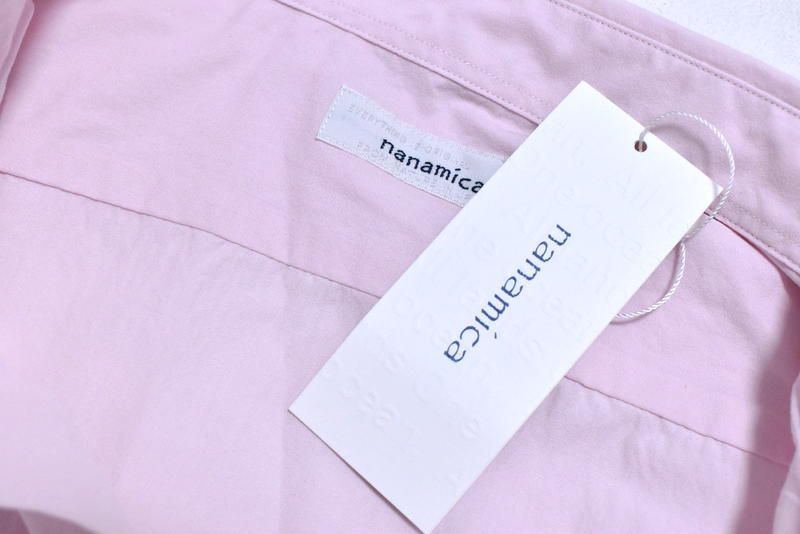 美品 nanamica SUGS405 半袖シャツ M ピンク 定価2万5300円】新品 nanamica Regular Collar Wind S/S Shirt【L