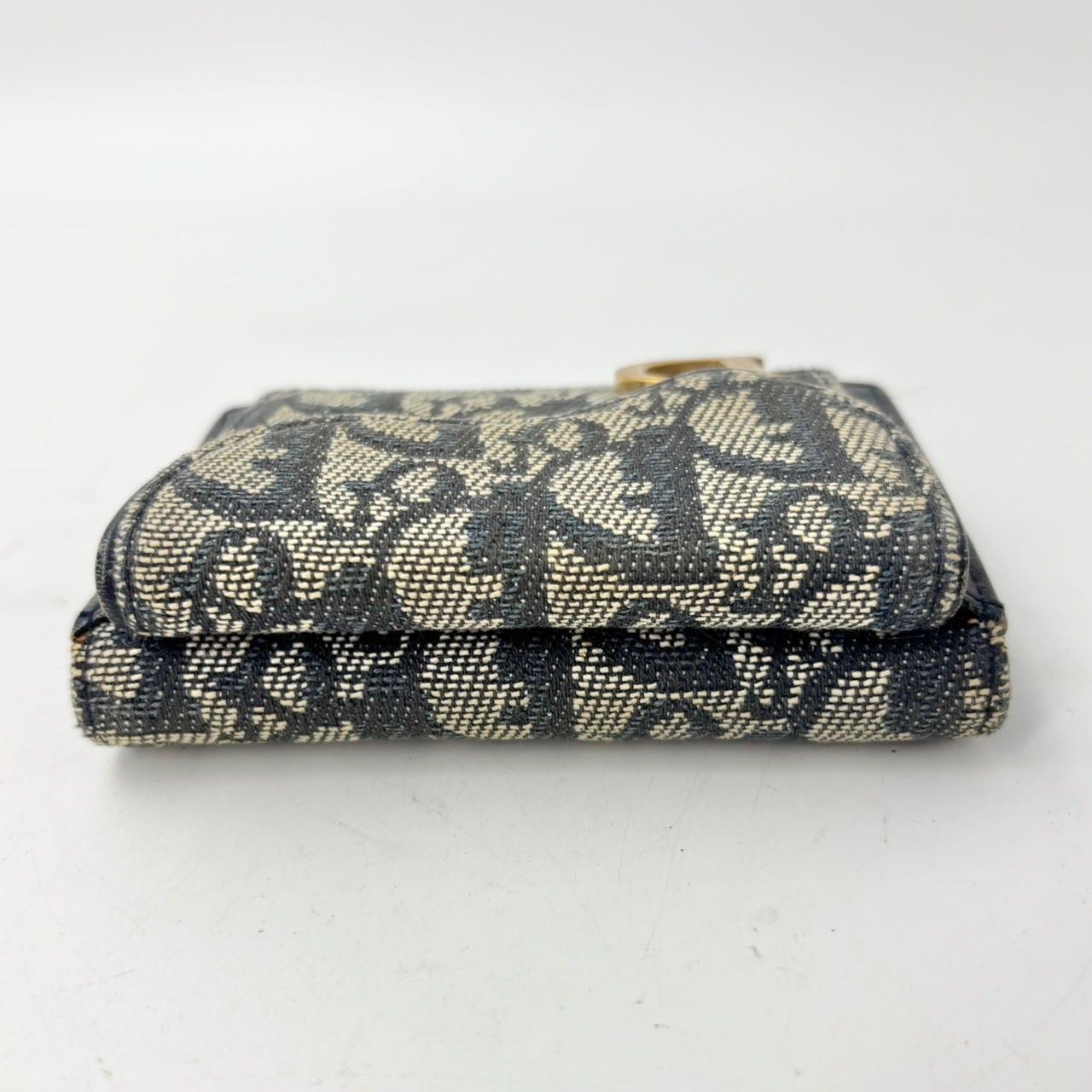 Christian Dior クリスチャンディオール トロッター柄 三つ折り財布 