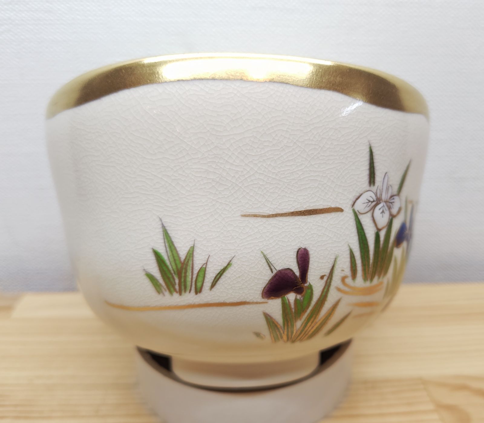送料込【逢絢亭・新品】茶道具 茶碗 京焼 仁清 青楓の図 山本蓼 共
