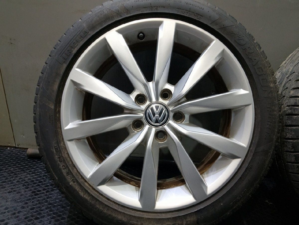 PIRELLI DRAGON SPORT 225/45R17】夏タイヤ【VW ゴルフ7 純正ホイール 