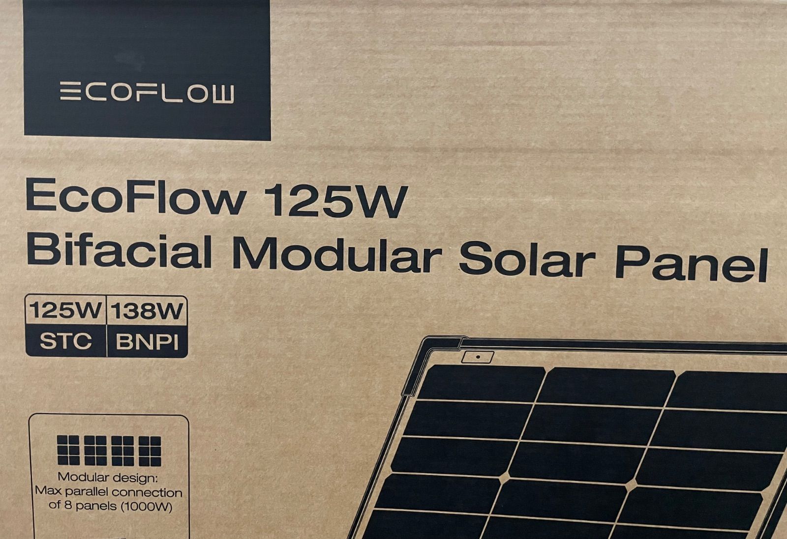 5年保証付き】 1枚 EcoFlow (エコフロー) 125W 両面 ソーラーパネル