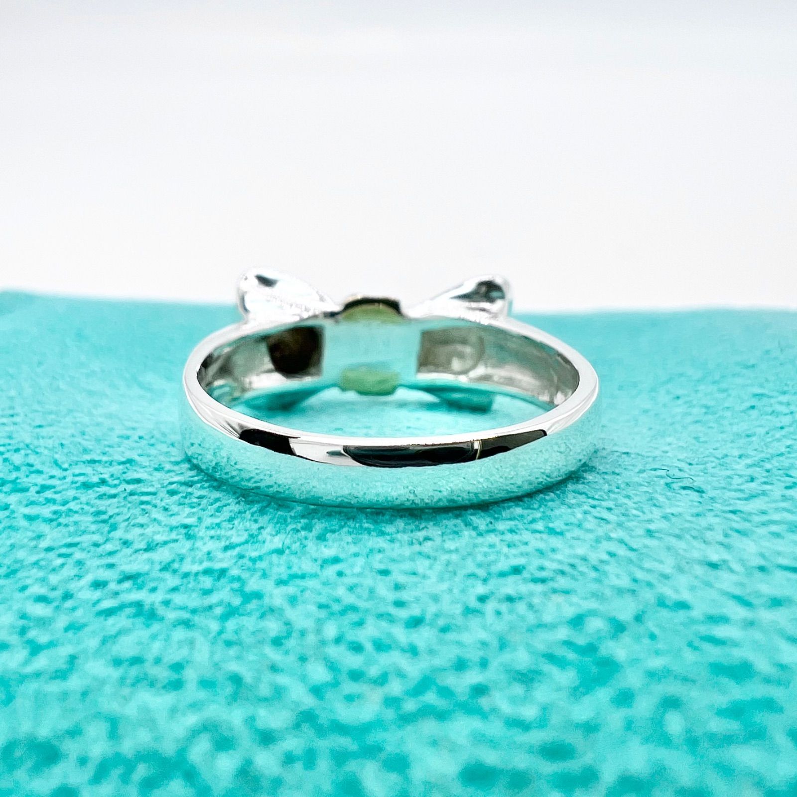 極美品 ティファニー リボン リング 12号 TIFFANY&CO. SV 925 750 