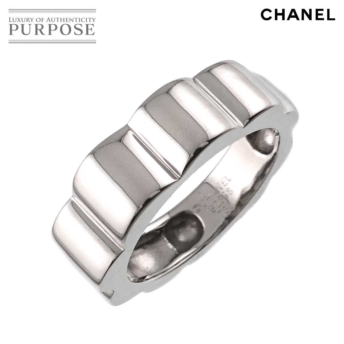 シャネル CHANEL プロフィールド カメリア 8号 リング K18 WG ホワイト 