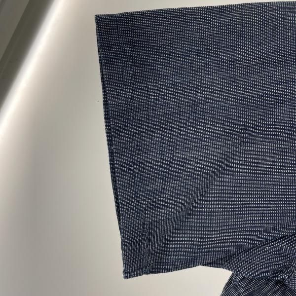 中古】SUNSURF 微塵縞 万筋 ワークシャツ サイズL 9oz. MANSUJI